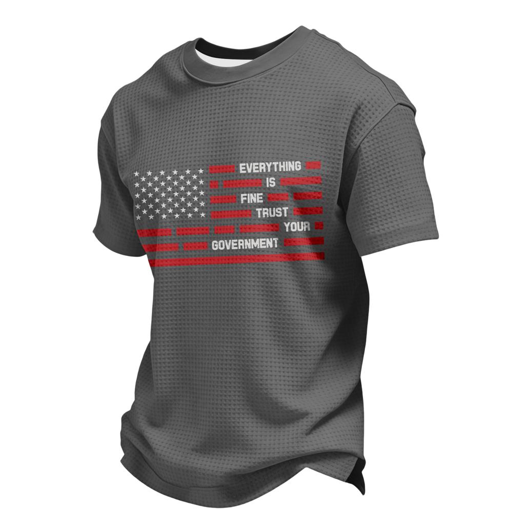 USA Anniversary Men's Casual Letter Print Long-Sleeve Sweatshirt