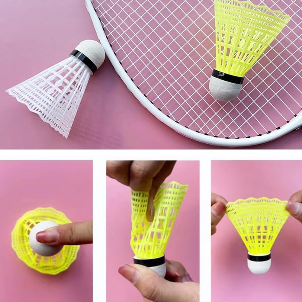 Itisyou Badminton Set of Nylon Badminton Plastic Shuttlecocks for Indoor and Outdoor Sports Beginners Shuttlecocks, 10, Shuttlecocks, Lightweight,