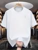 Men's Summer Fashionable Casual Loose Plus Size Printed Sports Round Neck Short-Sleeved T-Shirt Top