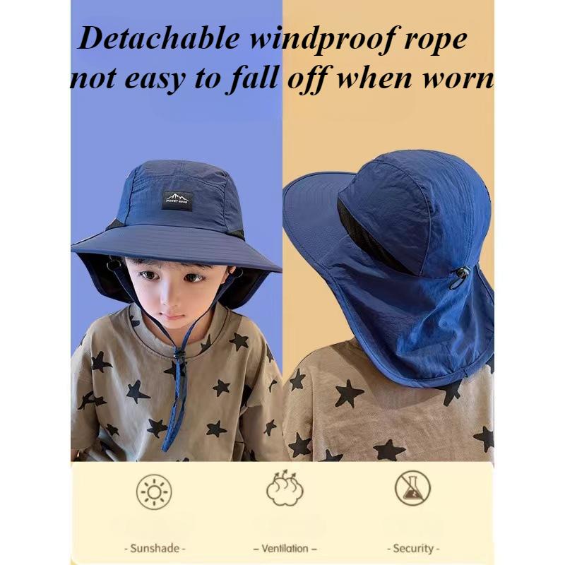 Unisex Summer Wide Brim Waterproof Quick-dry Panama Cap Outdoor Visor Mesh Breathable Sun Hat with Neck Flap