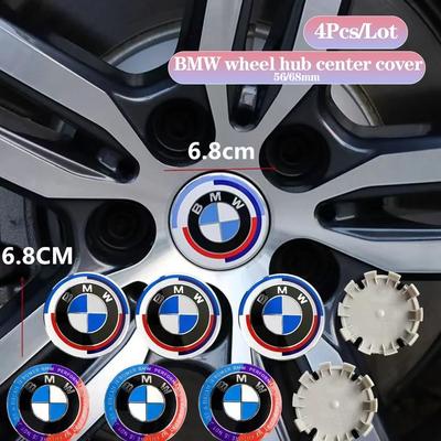 4ks 56/68mm Autopoklice Krytky středů kol Automobilové poklice Dekorativní příslušenství pro logo 50. výročí Znak