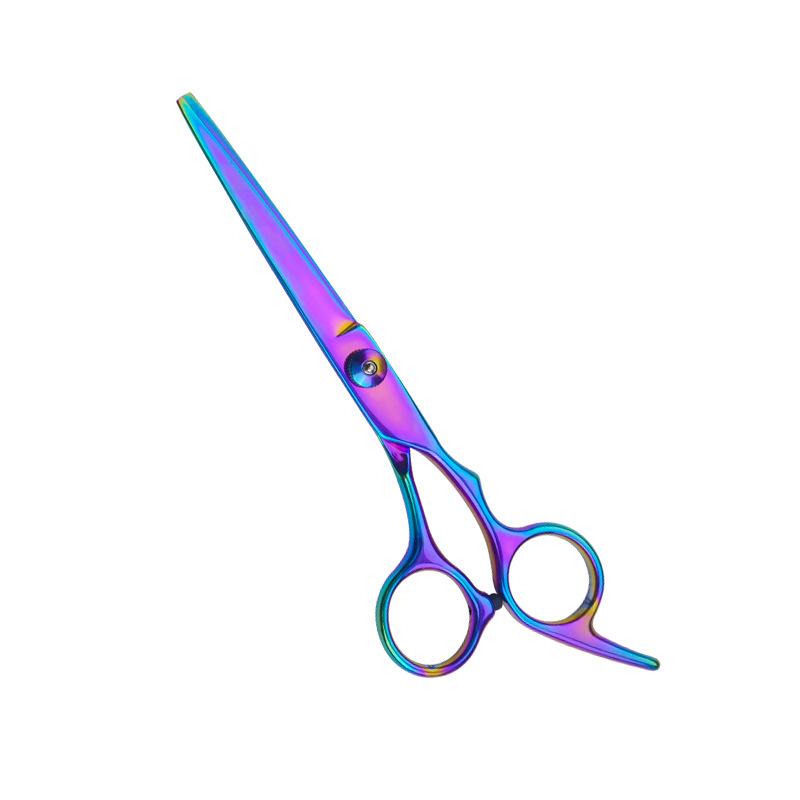 6-Inch White Hairdressing Scissors Set: Flat & Tooth Scissors for Adults and Kids