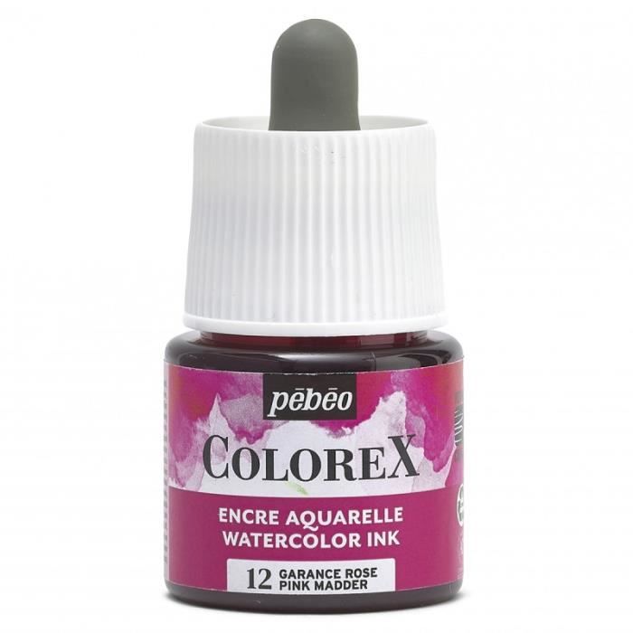 Encre Aquarelle - PEBEO - Colorex - Garance Rose - 45 ml - Mixte - Adulte