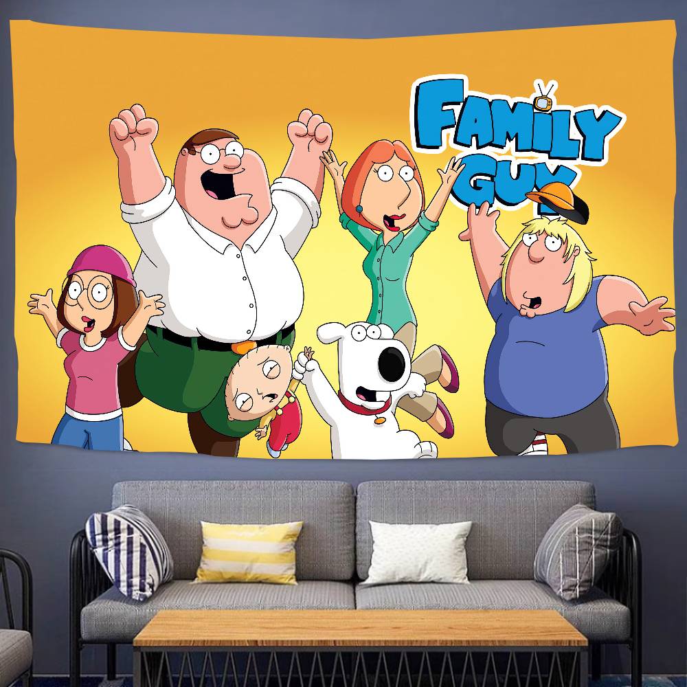 Vintage American Cartoon Family Banner Backdrop Decoration Party Photography Background