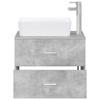 Bathroom Furniture Set Concrete Grey Engineered Wood