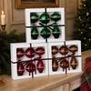 6Pcs Onion Shaped Rhinestone Christmas Bauble Flocked Xmas Tree Pendant  Holiday Party