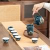 Premium Gift Box Ru Kiln Tea Set, Complete Set of Tea Making, Kung Fu Teapot, Guochao Gift Box