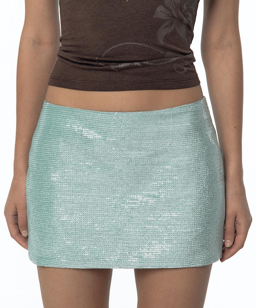 Kasiko Spangle Mini Skirt Mint