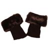 Short Women Boot Cuffs Socks Topper Gaiters with Plush Trim Winter Ribbed Knitted Solid Color Elastic Leg Warmers Gifts