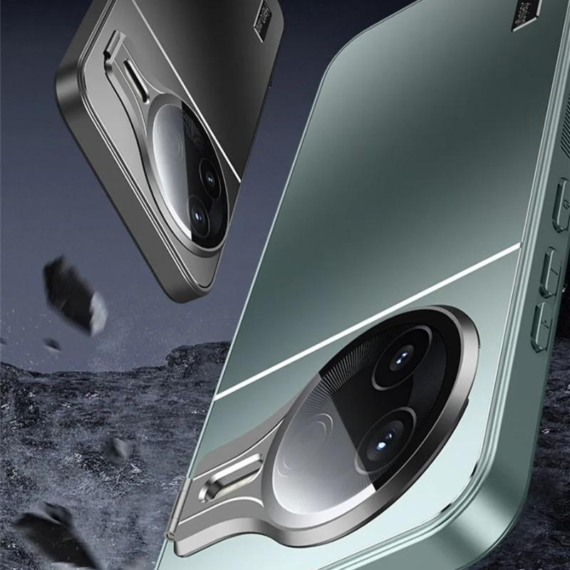 Metal Camera Lens Holder Case For Poco F7 Ultra F7 Pro Shockproof Matte Bumper Stand Back Cover For POCO F7Pro F7Ultra