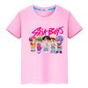 t shirt for kids boy 10year Saja Boys Print Cute Tops y2k kpop demon hunters Kawaii Tees 100%Cotton anime Short girls clothes