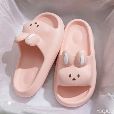 Pantoufles d'été pour femmes à la mode Pantoufles d'intérieur antidérapantes confortables à semelles souples pour la salle de bain Chaussures de plage d'extérieur pour couple