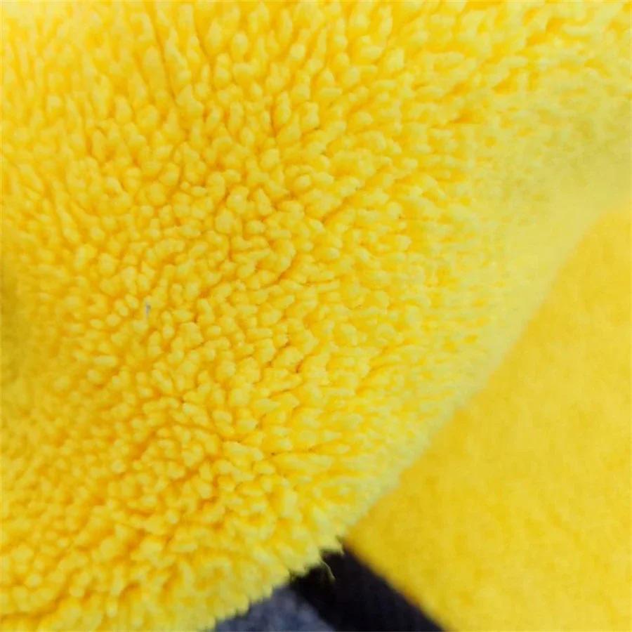 1/2/6/10pcs Microfiber Cleaning Towel Thicken Soft Drying Cloth Car Body Washing Towels Double Layer Clean Rags Car Accessories
