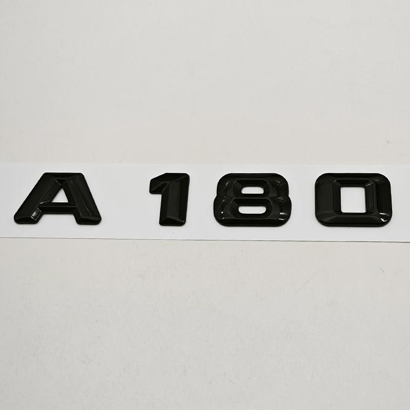 Glossy Black 3D Car Rear Trunk Emblem Badge Letters Decal For Benz A Class W176 W177 A180 A200 A220 A250 A260 Accessories