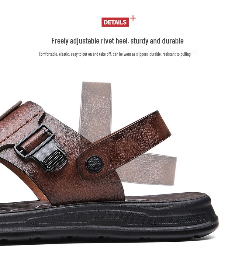 Men's Big Size Summer Sandals: Soft Sole, Non-Slip, Outdoor Flip-Flops, Two-Way Beach Shoes, Sizes 45-48