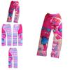Trolls Girls Cartoon Print Long Pants With Polyester Fabric For Daily Playwear