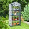 2-4 Etagen Haushalts Garten Gewächshaus Blumenständer Abdeckung PVC Wasserdicht Haus Blumentopf Zeltabdeckungen mit Reißverschlusstür, ohne Regale