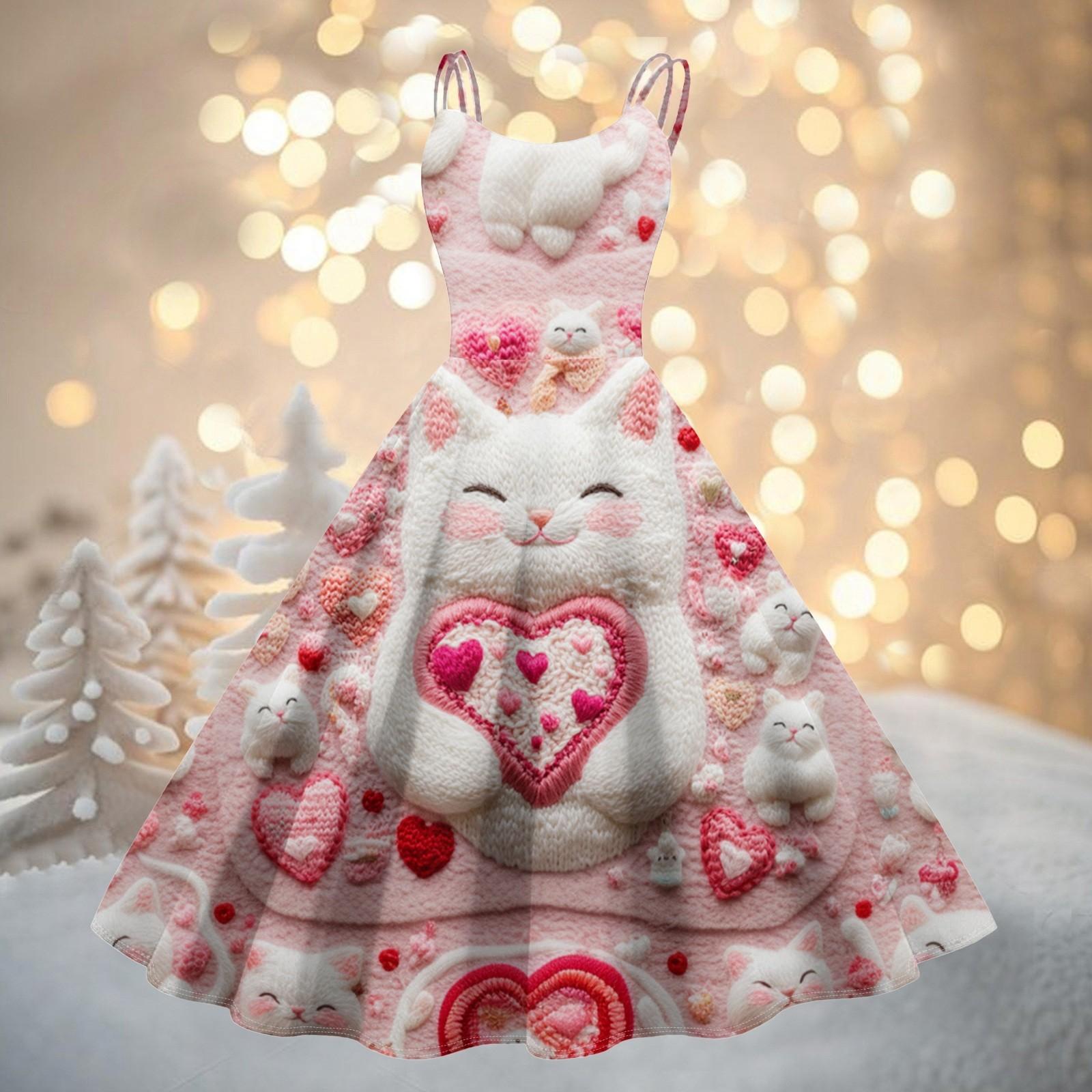 

Женское модное коктейльное платье без бретелек с принтом ко Дню святого Валентина в готическом стиле, панк, винтажное платье. L