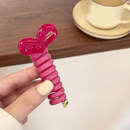4Pcs Women Hair Ropes Non-Damaging Spiral Hairbands Reusable Non-Slip Ponytail Holders Hair Accessories