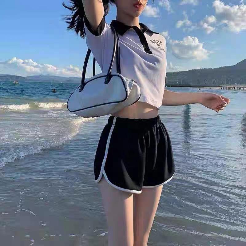 

Women s shorts new summer high waist large size shorts Internet celebrity fitness pants loose casual pants M