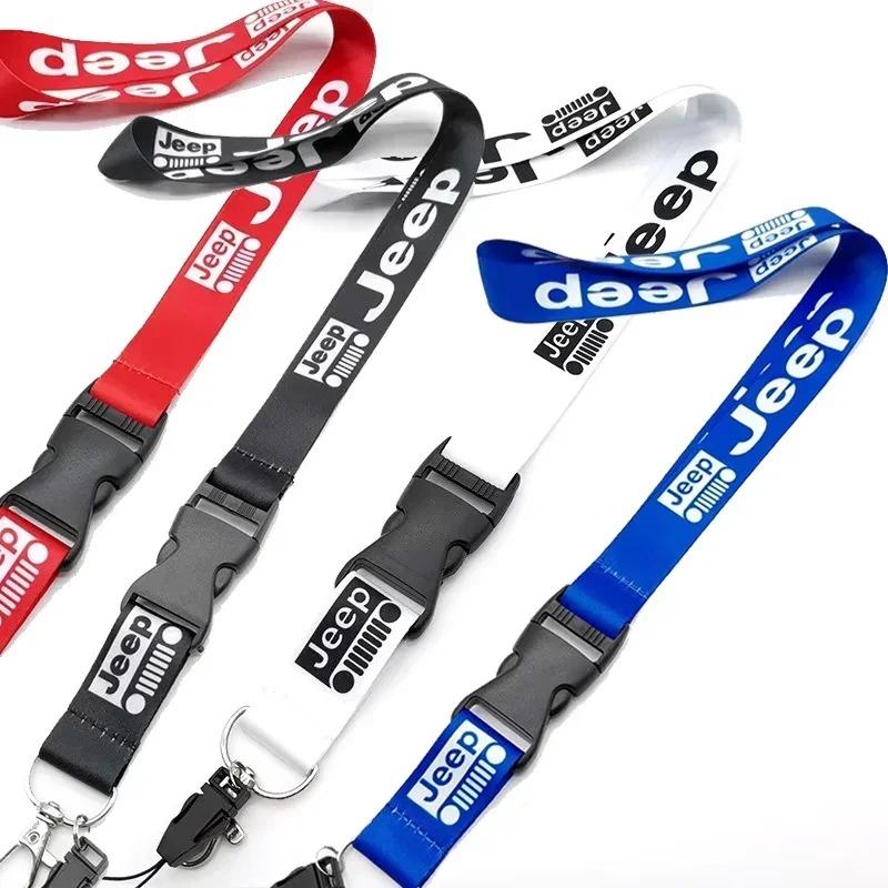 New Lanyard Neck Strap Id Card Holders Accessories For Jeep Grand Cherokee Wrangler JK Gladiator Compass Renegade Patriot AJR1