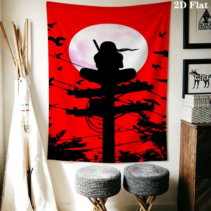 Naruto Wall Tapestry Aesthetic Wall Hanging Printed Fabric Blanket Decorative Tapestries For Bedroom Living Room Home Decor