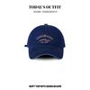 Spring and Summer New Style of Men and Women's Daily Casual Versatile Letter Trendy Brand Hat Blue Washing Denim Baseball Hat