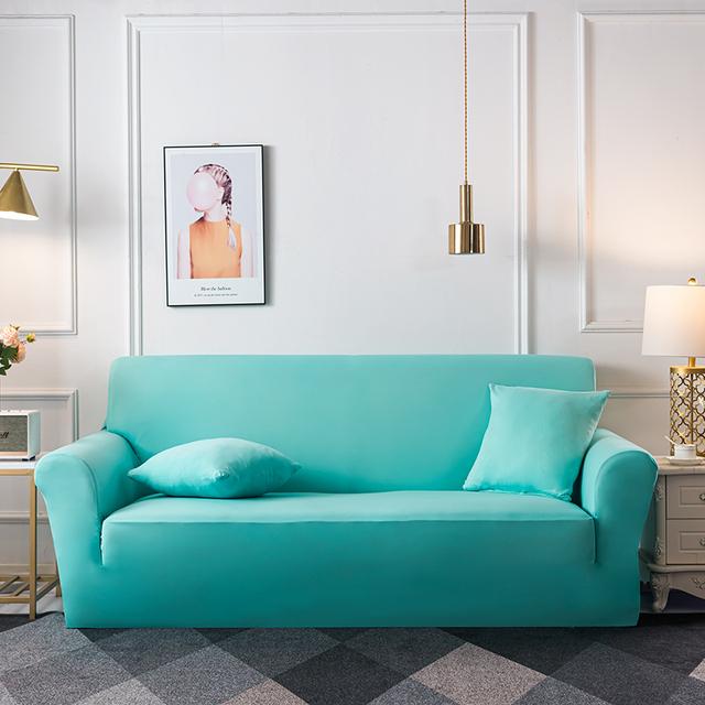 Funda de sofá de color liso diseñada para sala de estar Elástica Elástica Protector de silla Funda de sofá 1 /2 /3 /4 plazas Esquina en L Sofá Necesita comprar 2 uds