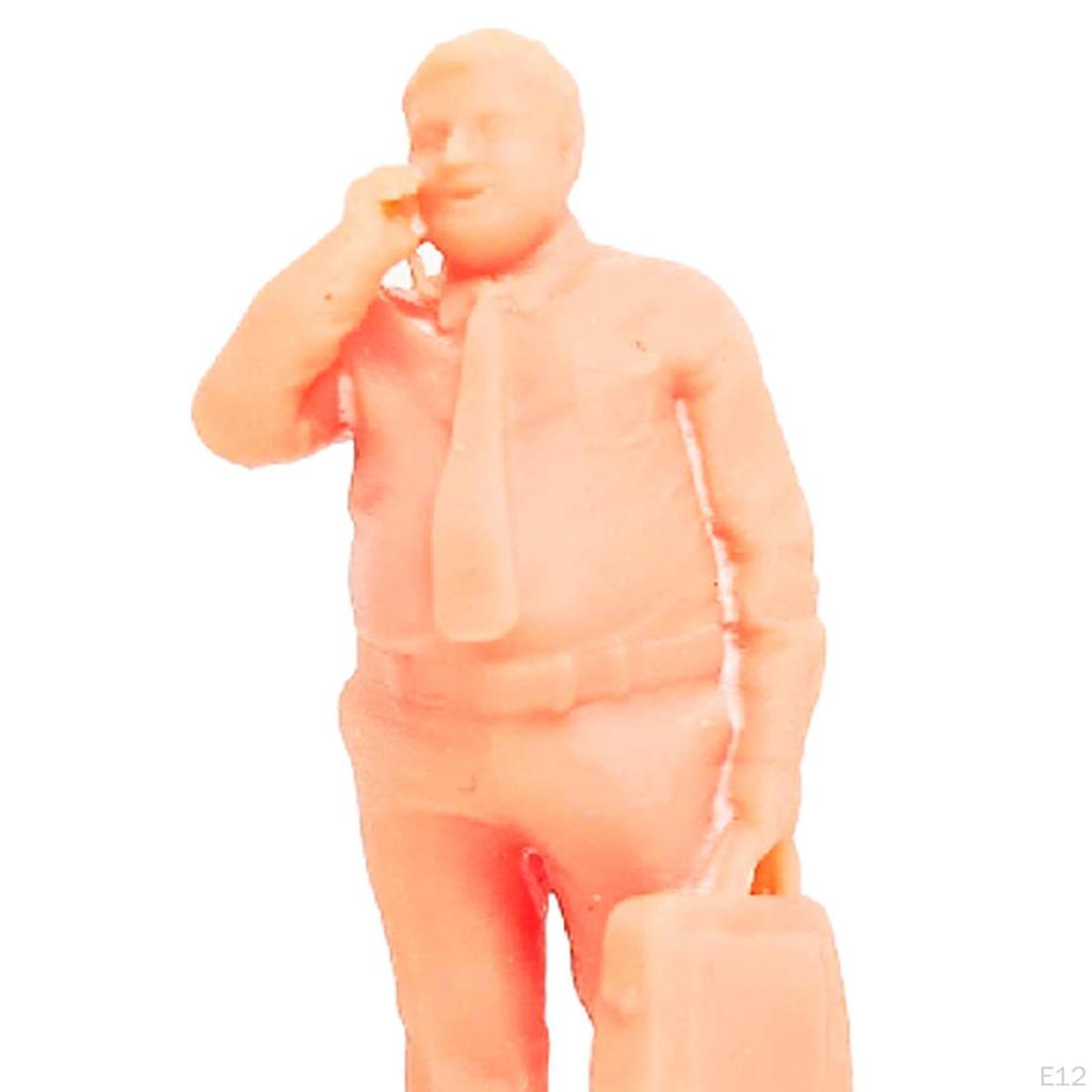 1/64 Figures Tiny People Scenes Unpainted Miniature Model Character Doll for Accessories