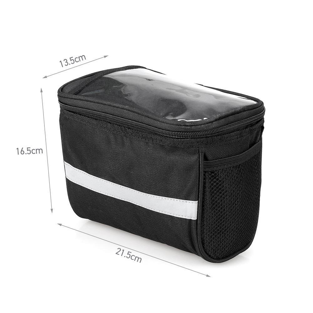 Cycle Bike Bicycle Insulated Front Bag MTB Bike Handlebar Bag Basket Pannier Cooler Bag with Reflective Strip