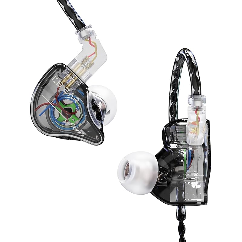 

KINBOOFI KBEAR storm earphones wired ear monitor Canal type earphones ear hook gaming earphones PU+PEEK 10mm dynamic in-ear monitor Wired Earphones