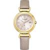Citizen Cross Sea Eco-Drive Radio-Controlled Waterproof Watch Leather Strap Beige Gold ES9462-07A Women's