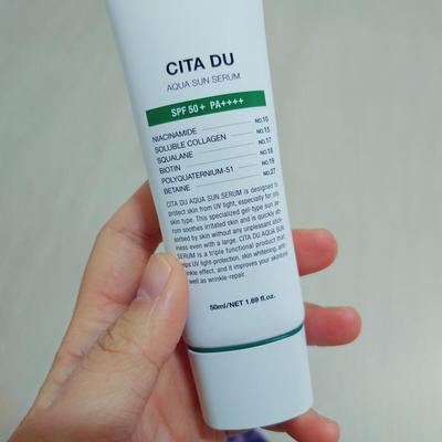 Cita Du Aqua Sun Serum 50 Ml SPF50+ PA++++ For Oily Skin, Kbeauty, Korean Cosmetic, Sample