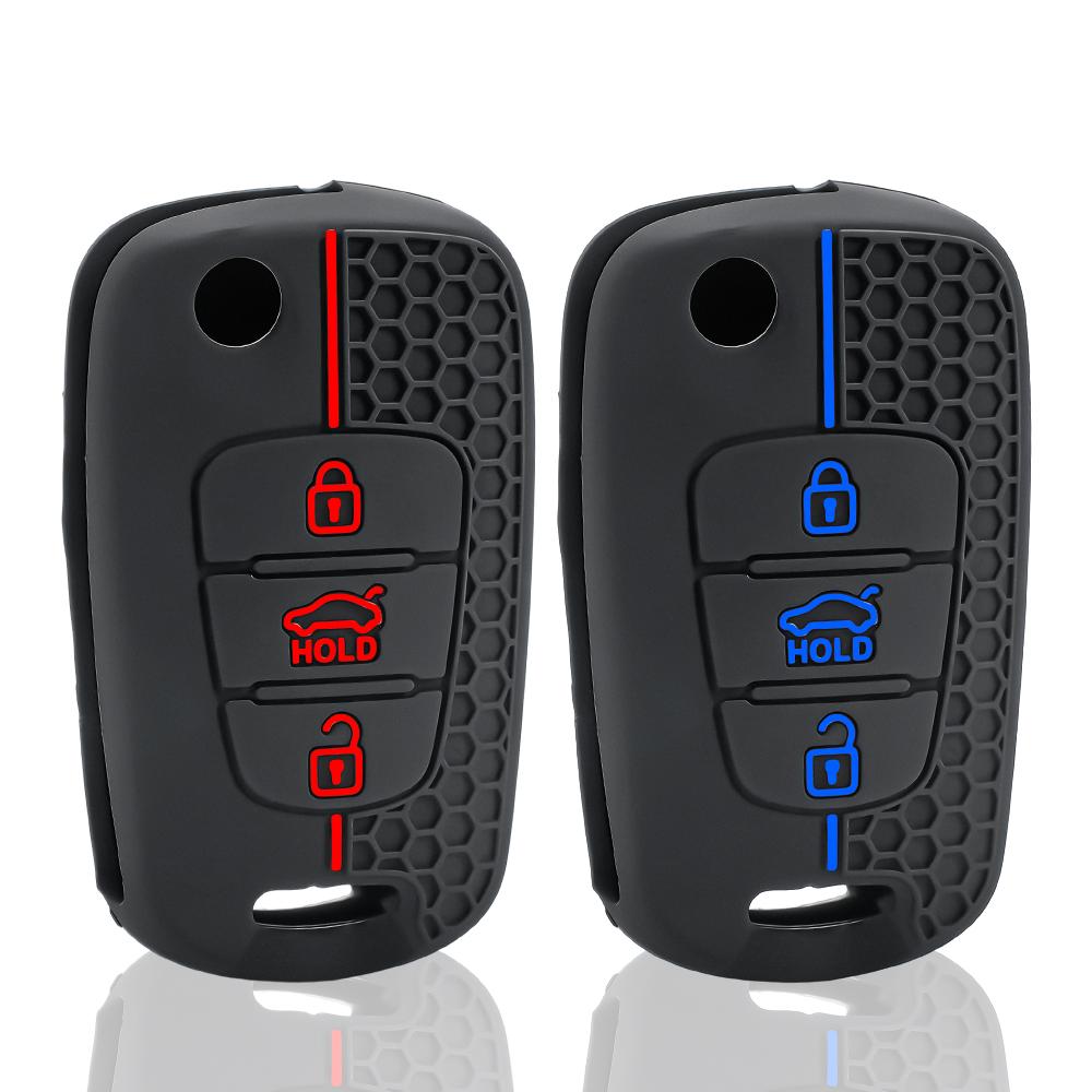 Silicone Car Key Cover Flip Case For Kia Rio K2 K5 Sportage Sorento For Hyundai I20 I30 I35 Ix20 Ix35 Solaris Verna