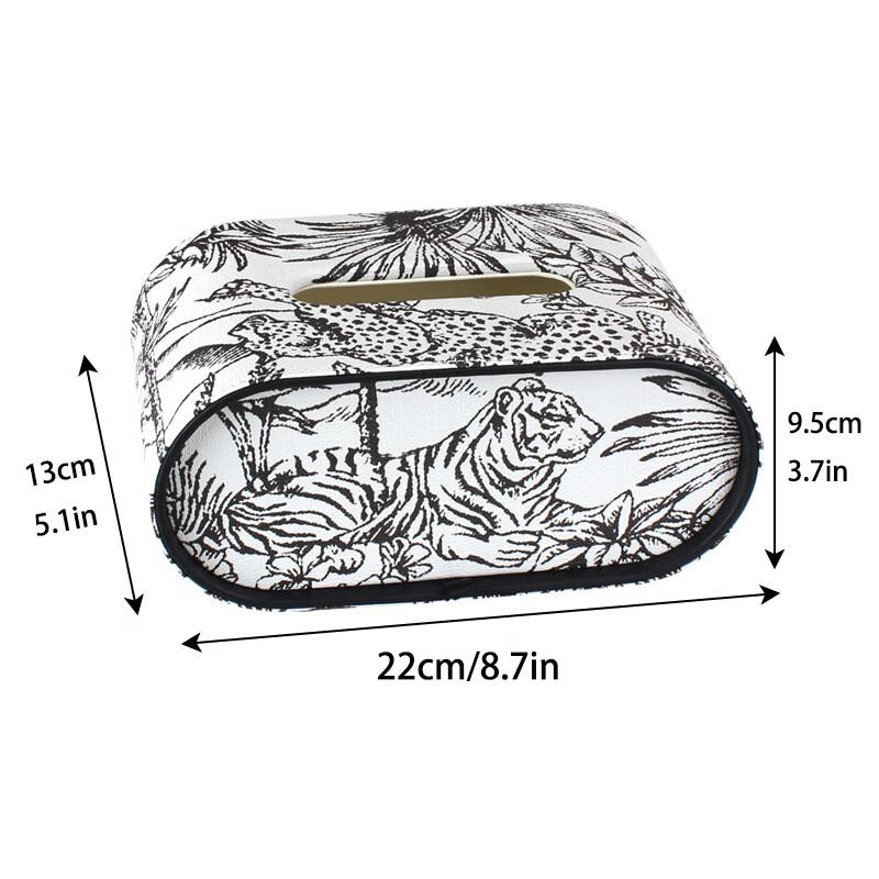 cmaos Oval Leather Tissue Box