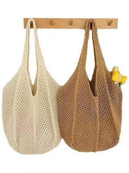 Dames geweven stroen crossbody tas – Zomerstijl reistote handtas