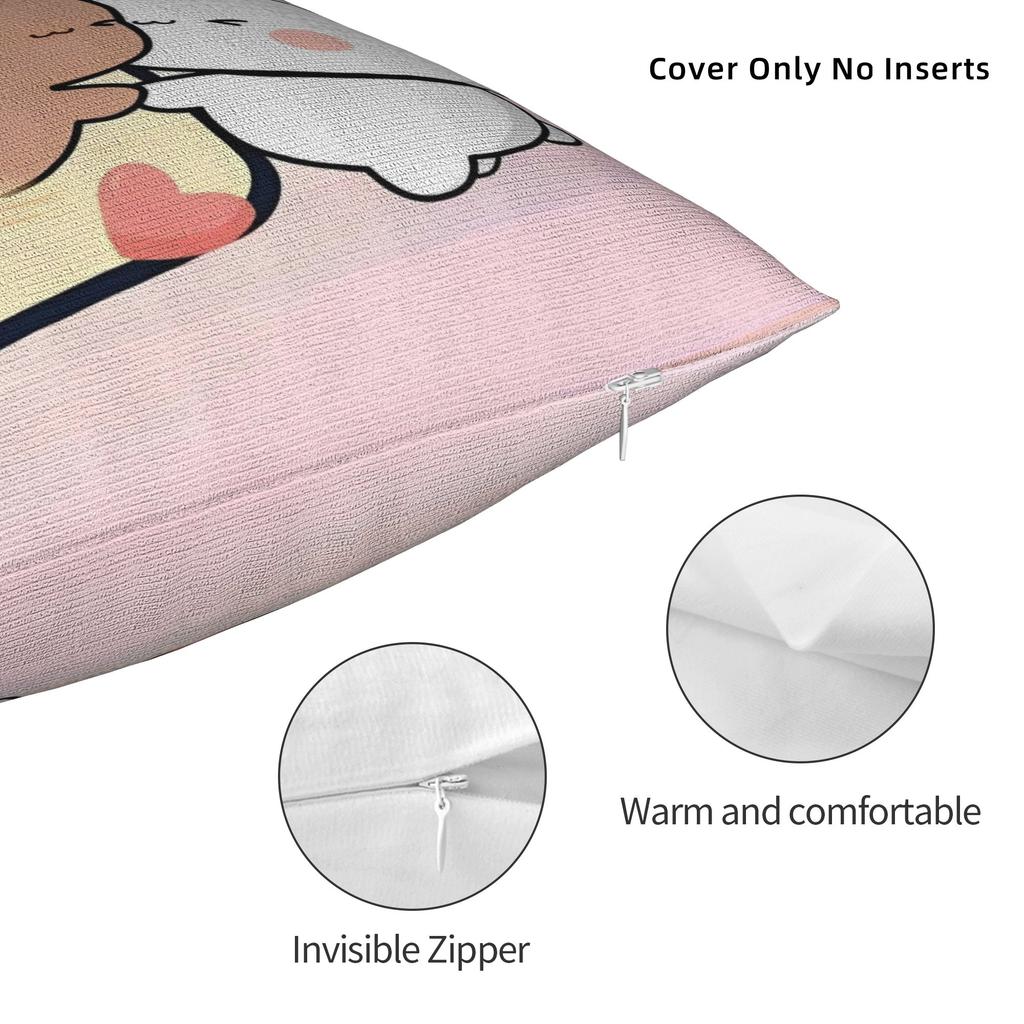 Pillow Case Bubu Dudu Graphic Pillow Cover For Couch Sofa Bedroom Kawaii Pillowcases