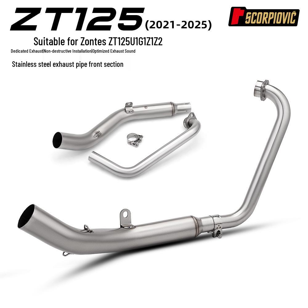 Compatible Exhaust System for Zongshen Qidian ZT125 U1 G1 Z1 Z2 - Complete Set