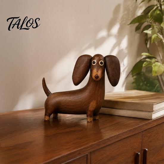 Small Dog Sculptures for Home Retro Dachshund Figurine, Cute Puppy Statue, Minimalist Desktop Ornament, Stable Plastic Animal Statues Decorative
