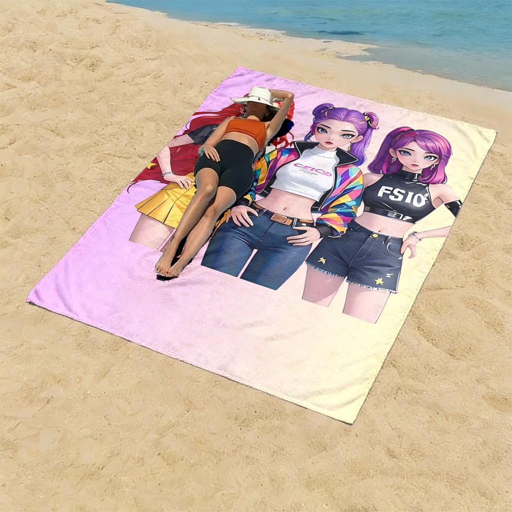 1pc Kpop Beach Towel Quick Dry Soft for Yoga Travel Swimming Camping Gift