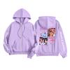 Kids Fashion Women's Lightweight Long Sleeve Zipper Hoodie Printed Hoodie With Pockets