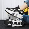 2025 new one-button shrink four-wheel pulley shoes with wheels teen speed skating skates flying runaway shoes men