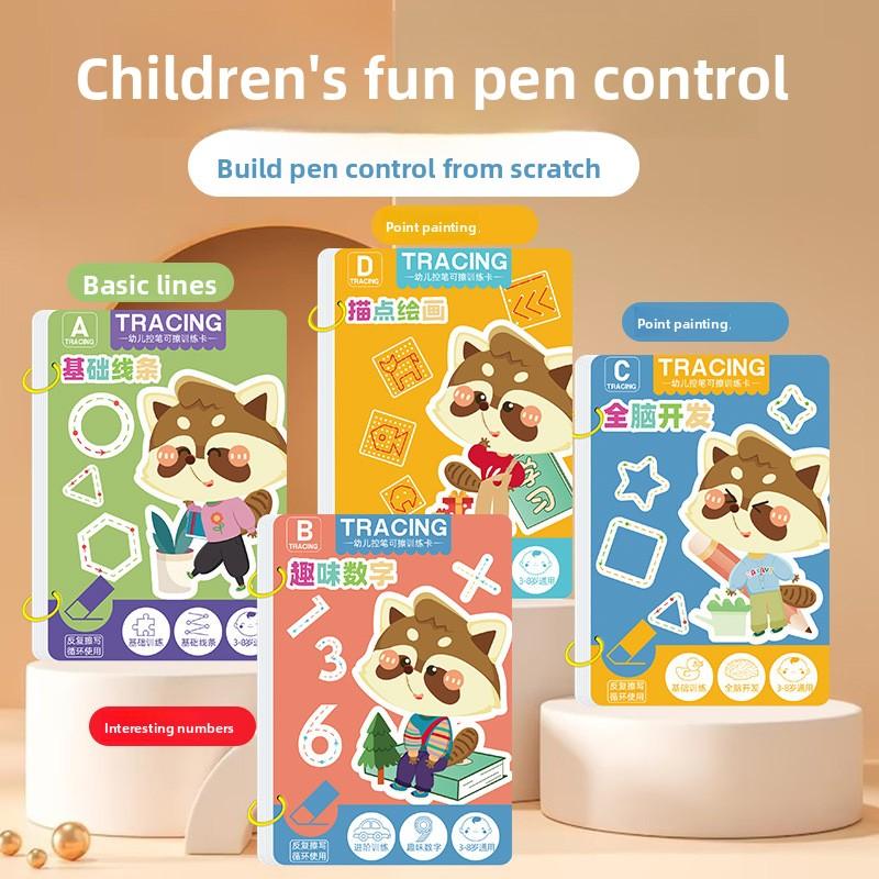 Baby Toddler Pen Control Panel Training Workbook Infant Magical Tracing Practice Copybook Reusable Writing Drawing Learning Picture Books