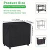Multi-size Optional Black Silver Outdoor Patio Dustproof Sun Protection Durable Black Fabric Keyboard Outdoor Cart Dustproof Table Cover