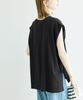 ROPE PICNIC Supima Sleeveless Tuck Pullover Stain Reduction and Cooling in Black Maine Women's (Sweat Touch) (01)