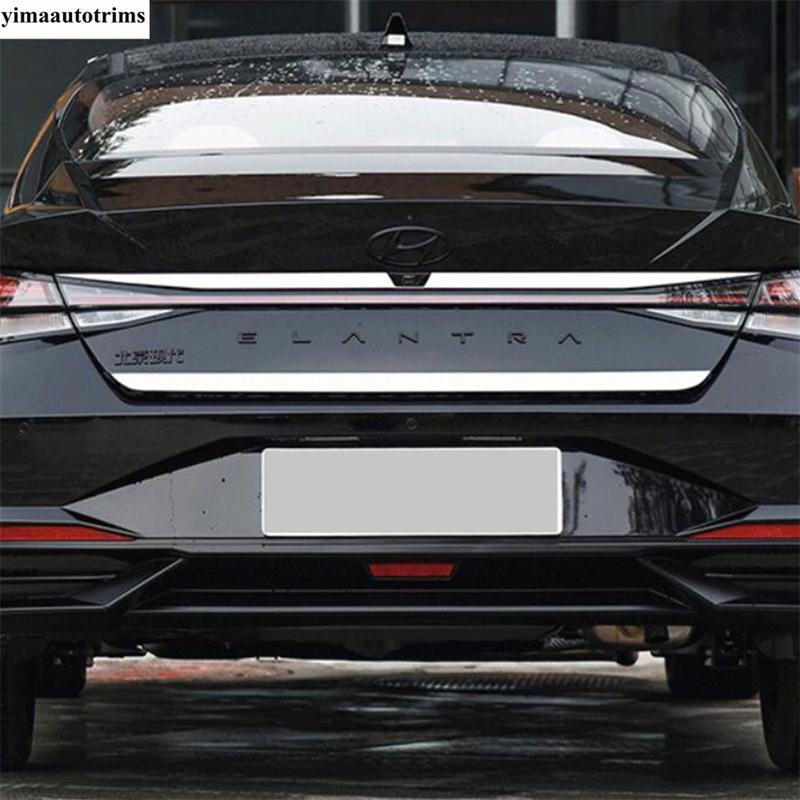 Rear Tail Door Strip Tailgate Trunk Decoration Cover Trim For Hyundai Elantra - Stainless Steel Accessories Exterior Kit
