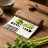 304 Stainless Steel Multi-Purpose Scallion Slicer Wood Handle Scallion Cutter Herb Peeler  Onion
