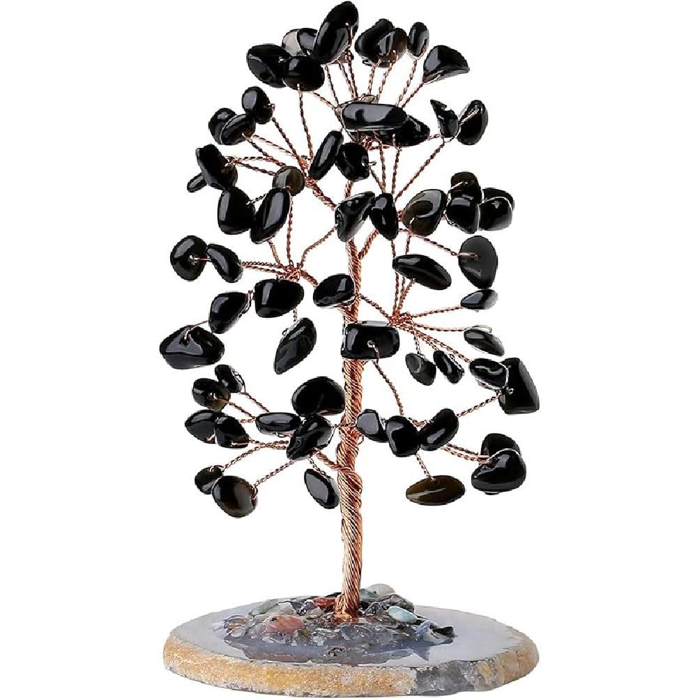 DUQGUHO Crystal Tree Amethyst Crystal with Natural Quartz Amethyst Stone Base Crystal Tree for Decor Reiki Luck Crystal Spiritual Gifts