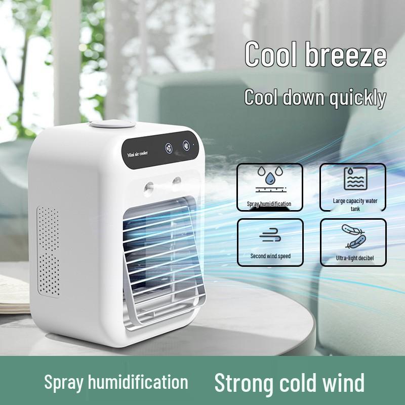 USB Mini Air Conditioning Fan: Portable Humidifier Desktop Cooler