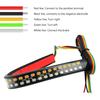 Universal LED Motorcycle Turn Stripe Light Flowing Water Flasher Rear Stop Lamp Warning 20/30/40cm 12V